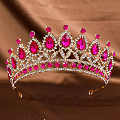 DIEZI Baroque Queen AB Crystal Tiara kronis Sieviešu Meiteņu Ballīte Mode Luksusa Eleganta Rhinestone Kleita Kronis Matu Aksesuāri