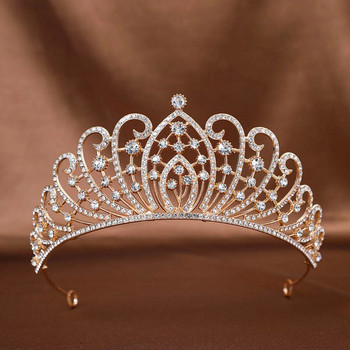 DIEZI Sweet Cute Crystal Tiara Crown For Women Girls Princess Wedding Party Корейска нова мода Rhinestone Hair Dress Accessories