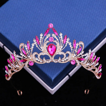 DIEZI 6 Χρώματα Κομψό Κορεάτικο Στέμμα Τιάρας Κρυστάλλινο για Γυναικείο Πάρτυ Γάμος Πριγκίπισσα Rhinestone Νυφικό Στέμμα Μαλλιά