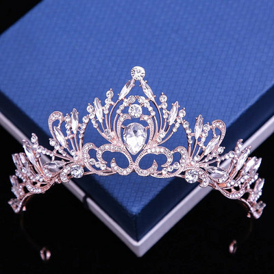 DIEZI 6 culori elegante fete coreene tiara de cristal coroana pentru femei petrecere nunta prințesa stras coroana mireasa bijuterii de păr