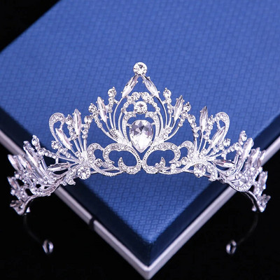 DIEZI 6 culori elegante fete coreene tiara de cristal coroana pentru femei petrecere nunta prințesa stras coroana mireasa bijuterii de păr