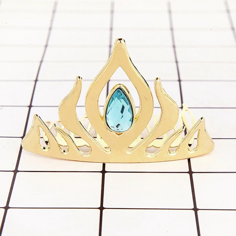 ZANLLOY bērnu zila spīdīga kristāla princese balles kroņa meiteņu ballīte matu ķemme un dzimšanas dienas rotaslieta