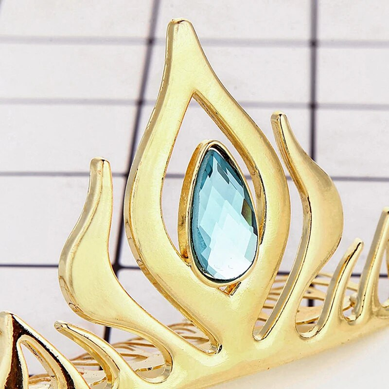 ZANLLOY bērnu zila spīdīga kristāla princese balles kroņa meiteņu ballīte matu ķemme un dzimšanas dienas rotaslieta