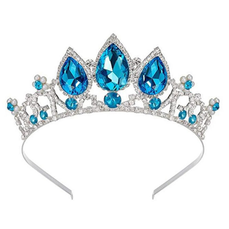 Princešu kroņi sievietēm Meitenēm Bērniem Spīdīgi Rhinestone Tiaras Vienkāršas kristāla galvas lentes līgavai kāzu matu rotaslietas aksesuāri