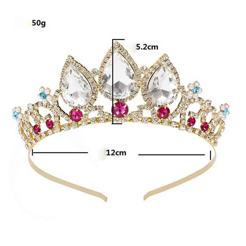 Princešu kroņi sievietēm Meitenēm Bērniem Spīdīgi Rhinestone Tiaras Vienkāršas kristāla galvas lentes līgavai kāzu matu rotaslietas aksesuāri