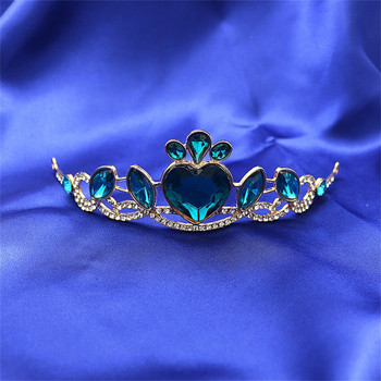 Сватбени диадеми и корони на булката Блестящи кристали Диадема на принцеса Парти за рожден ден Бижута за коса за жени Момичета Кристални ленти за глава