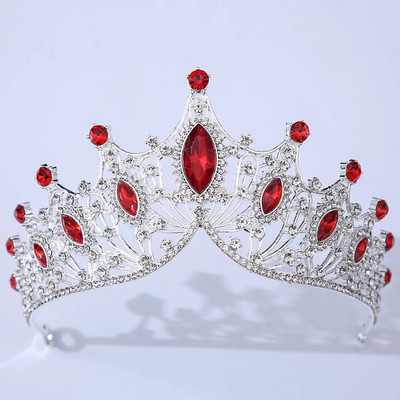 Luksuslik barokkstiilis Bling Purple Crystal Pruudi Tiaarad Nõiakroonid Naiste Rhinestone Galerii Diadem pulmakostüüm Juuste aksessuaarid