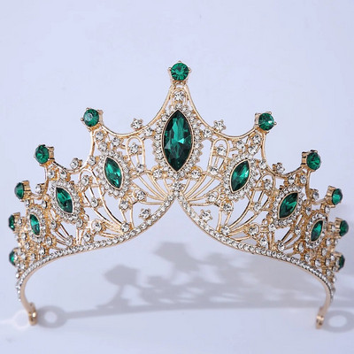 Luksuslik barokkstiilis Bling Purple Crystal Pruudi Tiaarad Nõiakroonid Naiste Rhinestone Galerii Diadem pulmakostüüm Juuste aksessuaarid