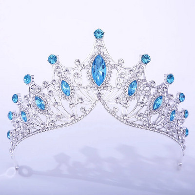 Luksuslik barokkstiilis Bling Purple Crystal Pruudi Tiaarad Nõiakroonid Naiste Rhinestone Galerii Diadem pulmakostüüm Juuste aksessuaarid