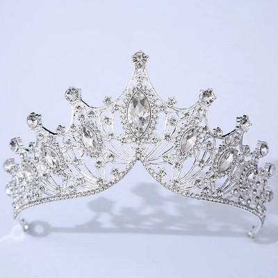 Luksuslik barokkstiilis Bling Purple Crystal Pruudi Tiaarad Nõiakroonid Naiste Rhinestone Galerii Diadem pulmakostüüm Juuste aksessuaarid