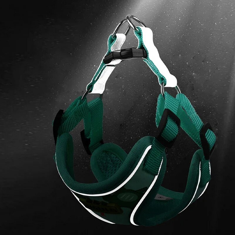 CDDMPET šunų petnešų ir pavadėlių rinkinys mažiems šunims Animacinių filmukų šuniukų petnešėlių liemenė Prancūzų buldogo vaikščiojimo krūtinės diržas naminių gyvūnėlių priedai