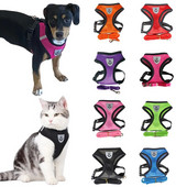 Kucēnu drēbju veste maziem un vidējiem suņiem atstarojoša zirglieta pavadas komplekts mājdzīvnieku apkakles loks-mezgls Tīkla veste Čivavas mopšu suņiem piederumi