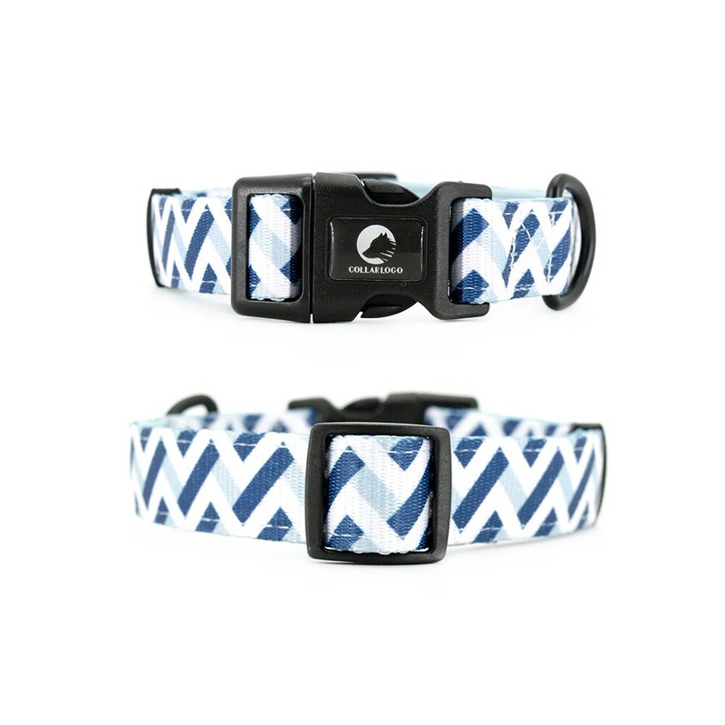 Collarlogo, podesiva ogrlica za pse, izdržljiva, mekana, slatka, kreativna, povodac s valovitim uzorkom u boji, neoprenski pojas, vrećica za izmet