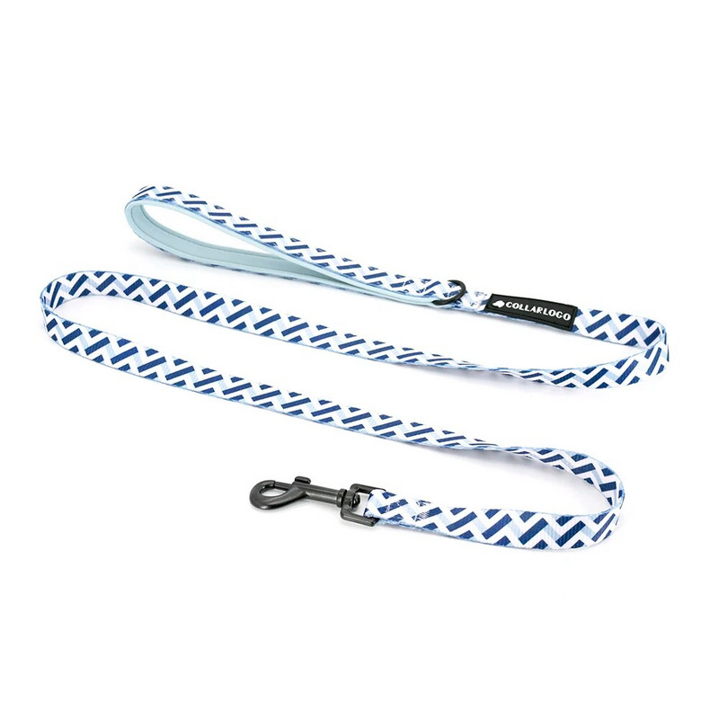 Collarlogo, podesiva ogrlica za pse, izdržljiva, mekana, slatka, kreativna, povodac s valovitim uzorkom u boji, neoprenski pojas, vrećica za izmet