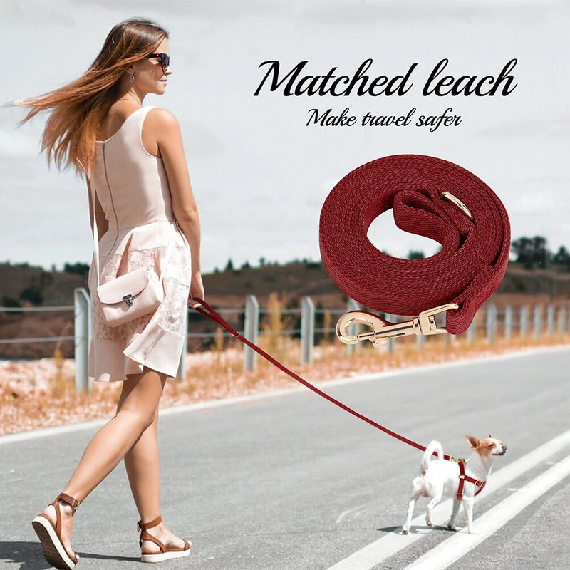 Mīksts mazo suņu iejūgu siksnas komplekts, regulējams augstas kvalitātes kucēnu iejūga veste čivavas jorkijai ar 150 cm pastaigu pavada svītru