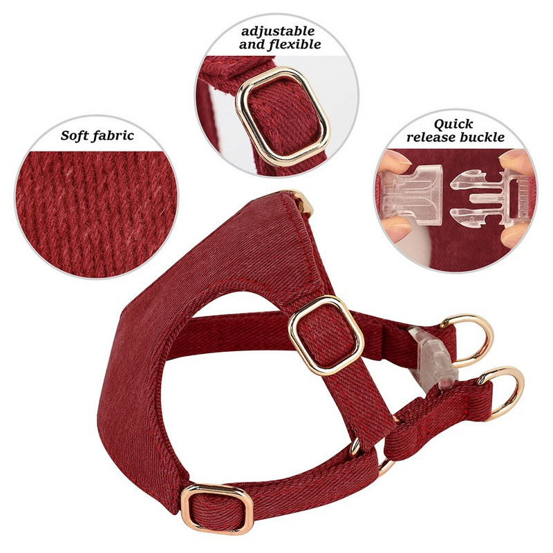 Mīksts mazo suņu iejūgu siksnas komplekts, regulējams augstas kvalitātes kucēnu iejūga veste čivavas jorkijai ar 150 cm pastaigu pavada svītru