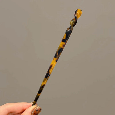 Vintage ķīniešu stila matu kociņi sievietēm meitenēm Modes acetāta irbulīša formas matu sprādzes Spraudītes Rotaslietas Matu aksesuāri