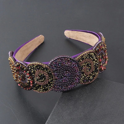 Luksusa, pilnīgi zaļa, sarkana kristāla tiāra matu lente baroka stila Rhinestone Diamante galvas saite ballītei kāzu sieviešu matu aksesuāri558