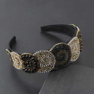 Luksusa, pilnīgi zaļa, sarkana kristāla tiāra matu lente baroka stila Rhinestone Diamante galvas saite ballītei kāzu sieviešu matu aksesuāri558