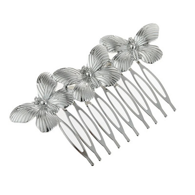 Shuangshuo Hair Side Cobs Γαλλική χτένα μαλλιών Ίσια δόντια Hair Clip Comb Twist Hair Comb Πέπλο χτένα Αξεσουάρ μαλλιών Κοσμήματα