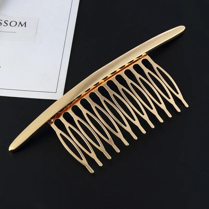 Shuangshuo Hair Side Cobs Γαλλική χτένα μαλλιών Ίσια δόντια Hair Clip Comb Twist Hair Comb Πέπλο χτένα Αξεσουάρ μαλλιών Κοσμήματα