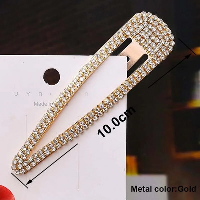 Rhinestone Crystal Snap matu sprādzes sievietēm, meitenēm, matu rokturi ballītei, izlaiduma matu rotaslietas, vienkārša matu sprādze