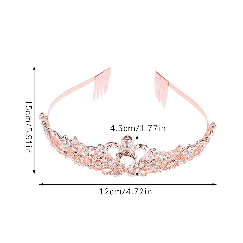 Kristalne krune i tijare s češljastom trakom za glavu za djevojčice, žene, princeze, rođendanska zabava, vjenčanje, maturalna zabava, svadbeni božićni darovi
