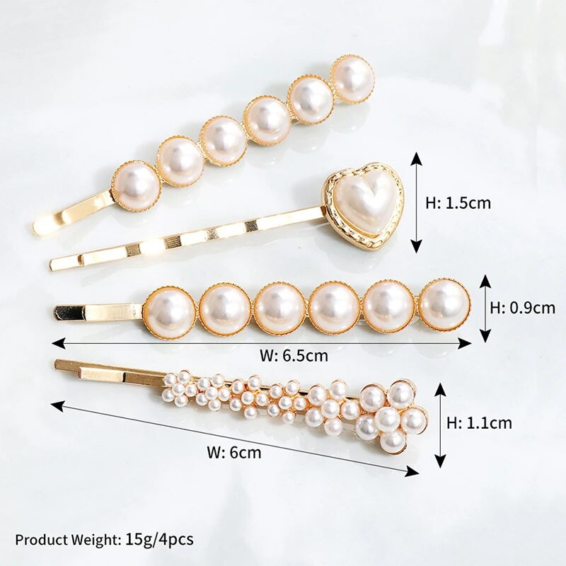 Mirdzoša kristāla kubiskā cirkonija pērļu matu sprādze sievietēm Eleganta korejiešu dizaina sprādziena matu sprādzes komplekts Matu aksesuāri