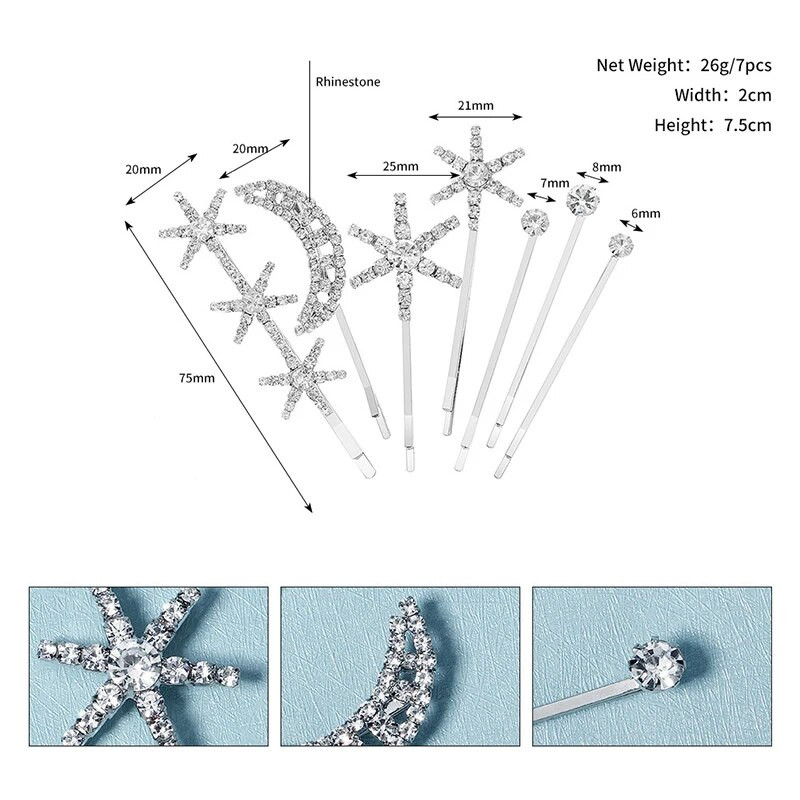 Mirdzoša kristāla kubiskā cirkonija pērļu matu sprādze sievietēm Eleganta korejiešu dizaina sprādziena matu sprādzes komplekts Matu aksesuāri