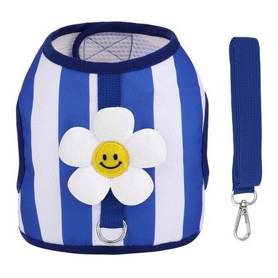 Mīlīgs suņu kucēnu iejūgu siksnas komplekts margrietiņa neilona maziem suņiem kaķu sieta zirglietas ar pastaigu svina svītru mājdzīvnieka veste čivava Jorkai