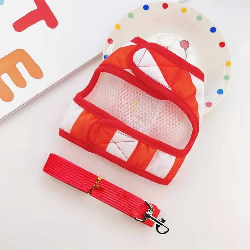 Mīlīgs suņu kucēnu iejūgu siksnas komplekts margrietiņa neilona maziem suņiem kaķu sieta zirglietas ar pastaigu svina svītru mājdzīvnieka veste čivava Jorkai