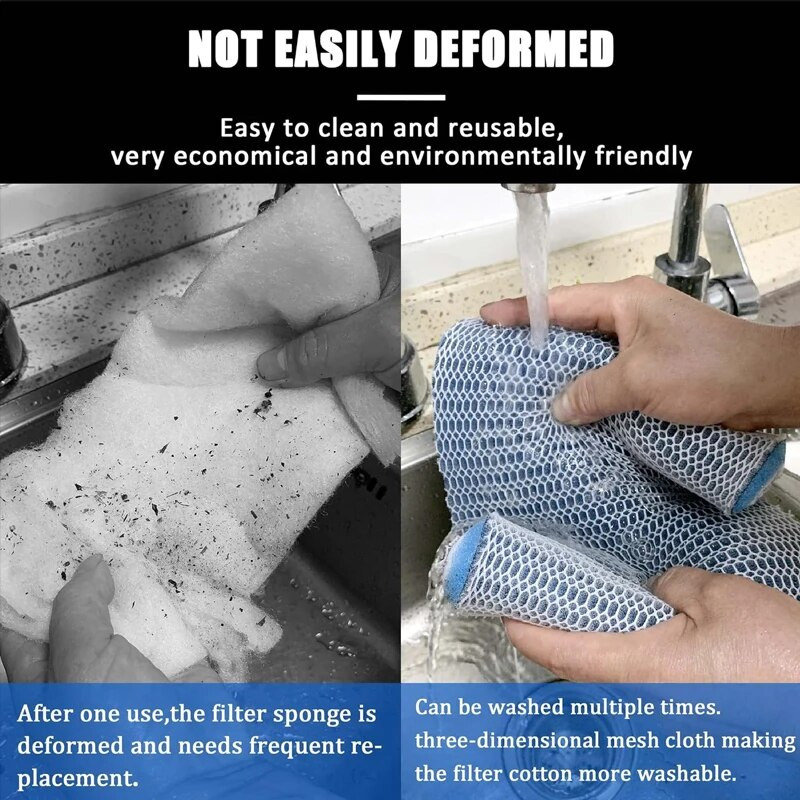 8 slāņu atkārtoti lietojams akvārija šūnveida filtra sūklis spilventiņš Spēcīgs bio filtra materiāls zivju tvertnei un dīķim — viegli griežams un tīrāms