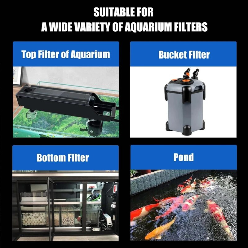 8 slāņu atkārtoti lietojams akvārija šūnveida filtra sūklis spilventiņš Spēcīgs bio filtra materiāls zivju tvertnei un dīķim — viegli griežams un tīrāms