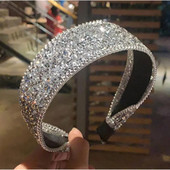 Γυναικείο κεφαλόδεσμο με στρας για πάρτι Super Shiny Hairband Crystals Γυναικεία Κεφαλή κεφαλής με φαρδιά κρύσταλλα Κρίκος κεφαλής