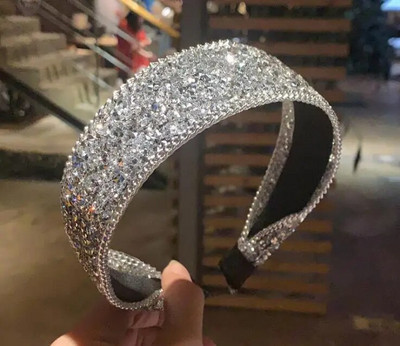 Γυναικείο κεφαλόδεσμο με στρας για πάρτι Super Shiny Hairband Crystals Γυναικεία Κεφαλή κεφαλής με φαρδιά κρύσταλλα Κρίκος κεφαλής