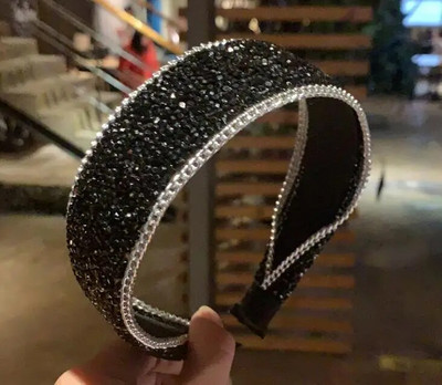 Γυναικείο κεφαλόδεσμο με στρας για πάρτι Super Shiny Hairband Crystals Γυναικεία Κεφαλή κεφαλής με φαρδιά κρύσταλλα Κρίκος κεφαλής