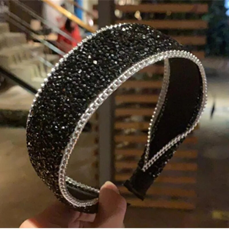 Γυναικείο κεφαλόδεσμο με στρας για πάρτι Super Shiny Hairband Crystals Γυναικεία Κεφαλή κεφαλής με φαρδιά κρύσταλλα Κρίκος κεφαλής