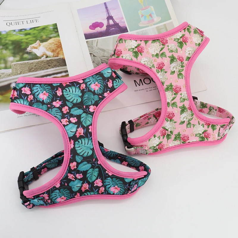 Διχτυωτό νάιλον γιλέκο λουλουδιών λουλουδιών λουλουδιών για σκύλους Ζώνες γάτας για μικρούς μεσαίους μεγάλους σκύλους Γάτες Chihuahua French Bulldog XS-L
