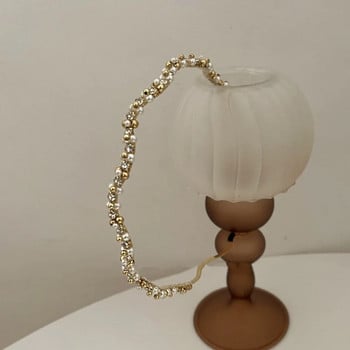 Υπέροχα Ζιργκόν Ζιργκόν Κεφαλοδέτες Απλή ρετρό μαργαριτάρι Headband Κουνώντας το πάρτι Crown Head Hoop Κομψά γυναικεία χρυσά καλύμματα κεφαλής