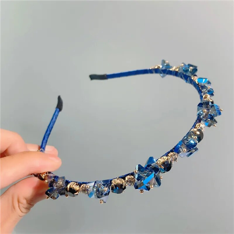 2023. korejska luksuzna personalizirana šarena traka za glavu s vještačkim kamenčićima Vintage ženski dodaci za kosu za tuširanje Gumice za kosu za vjenčanje