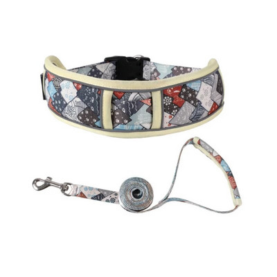Atstarojošas suņu kaklasiksnas pavadas komplekts Mīksts, ērts mājdzīvnieku suņu kakla siksna Regulējama mājdzīvnieka mīksta polsterēta suņu kakla siksna Suņu piederumi