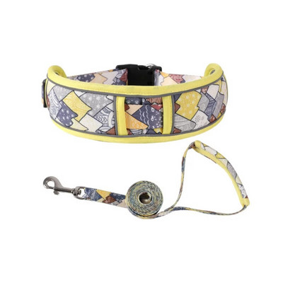 Atstarojošas suņu kaklasiksnas pavadas komplekts Mīksts, ērts mājdzīvnieku suņu kakla siksna Regulējama mājdzīvnieka mīksta polsterēta suņu kakla siksna Suņu piederumi