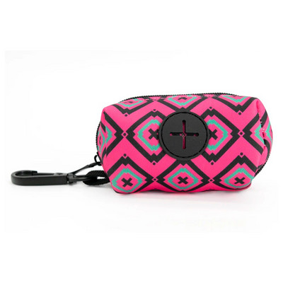 Collarlogo Ρυθμιζόμενο κολάρο για σκύλους κατοικίδιων ζώων Ανθεκτικό μαλακό χαριτωμένο δημιουργικό κόκκινο μωβ λουρί από νεοπρένιο λουρί Poop poo bag Dispense