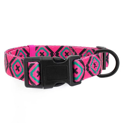 Collarlogo Ρυθμιζόμενο κολάρο για σκύλους κατοικίδιων ζώων Ανθεκτικό μαλακό χαριτωμένο δημιουργικό κόκκινο μωβ λουρί από νεοπρένιο λουρί Poop poo bag Dispense