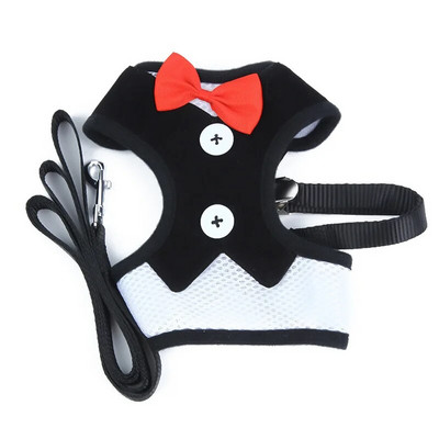 Kaķa krūškurvja pavadas komplekts ar tauriņu vesti, mājdzīvnieku krūškurvja siksnas, kas piemērotas staigājošiem kaķiem un kucēniem, pavadas maziem mājdzīvnieku priekšmetiem