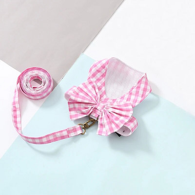 Karirani pojas za pse, mekani pamučni pojas za pse s mašnom za male srednje pse, mačka Yorkie Chihuahua, štene u šetnji