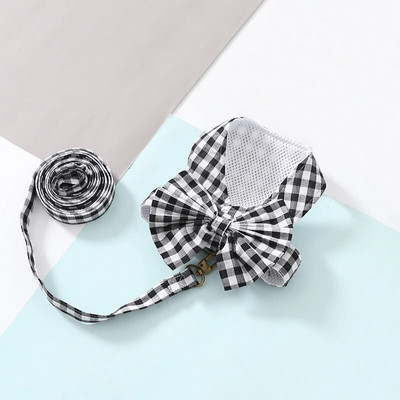 Karirani pojas za pse, mekani pamučni pojas za pse s mašnom za male srednje pse, mačka Yorkie Chihuahua, štene u šetnji