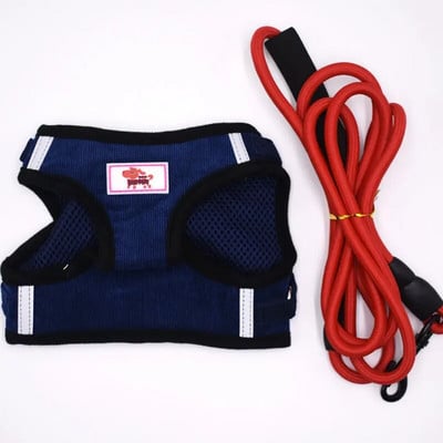 Γιλέκο με λουρί σκύλου Ανακλαστικό λουρί στήθους κατοικίδιων ζώων Ρυθμιζόμενο σετ λουριών για κουτάβι γιλέκο γάτας για τσιουάουα