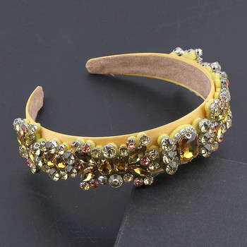 Модни барокови многоцветни кристали Разкошна луксозна лента за глава с кристали Подарък за пътуване за бала Аксесоари за коса 555