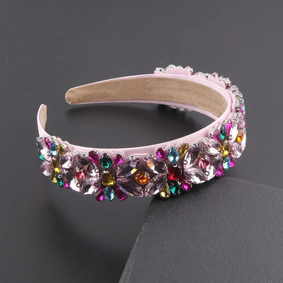 Modes Baroka Daudzkrāsains Rhinestones Krāšņs Luksus Rhinestone Galvas saite Izlaiduma Ceļojumi Dāvana Matu Aksesuāri 555